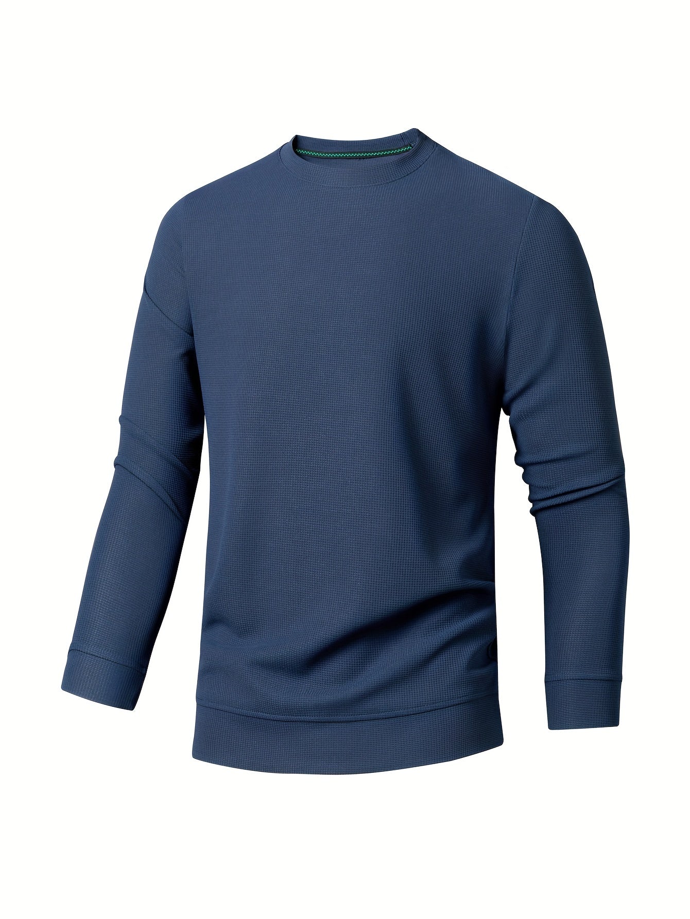 Men's Crew Neck Pullover Solid Sweatshirt for Spring Fall