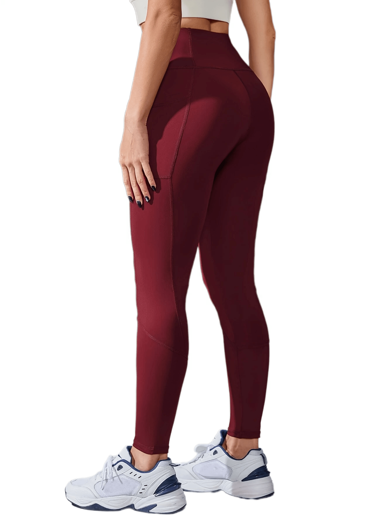 3 Pack Plus Size High Rise Sports Leggings Set with Phone Pockets
