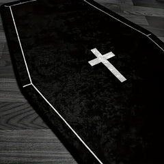 1pc Cross Pattern Gothic Halloween Bedside Blanket Carpet