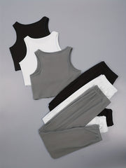 3 Piece Lounge Set Tank Top & Pants Women's Loungewear