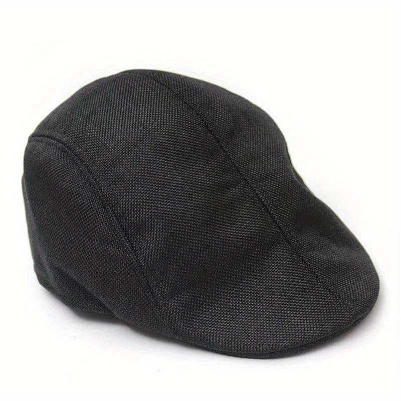Men's Fabric Beret Newsboy Hat Summer Breathable Hat