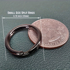 Stainless Steel Key Ring Flat Split Keychain Carabiners