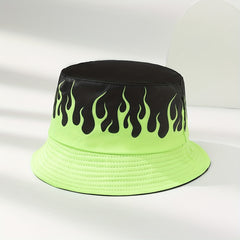 Flame Pattern Fisherman Hat Unisex Outdoor Beach Travel