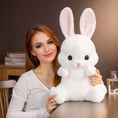 Cute Rabbit Plush Toy with Pillow, Pink