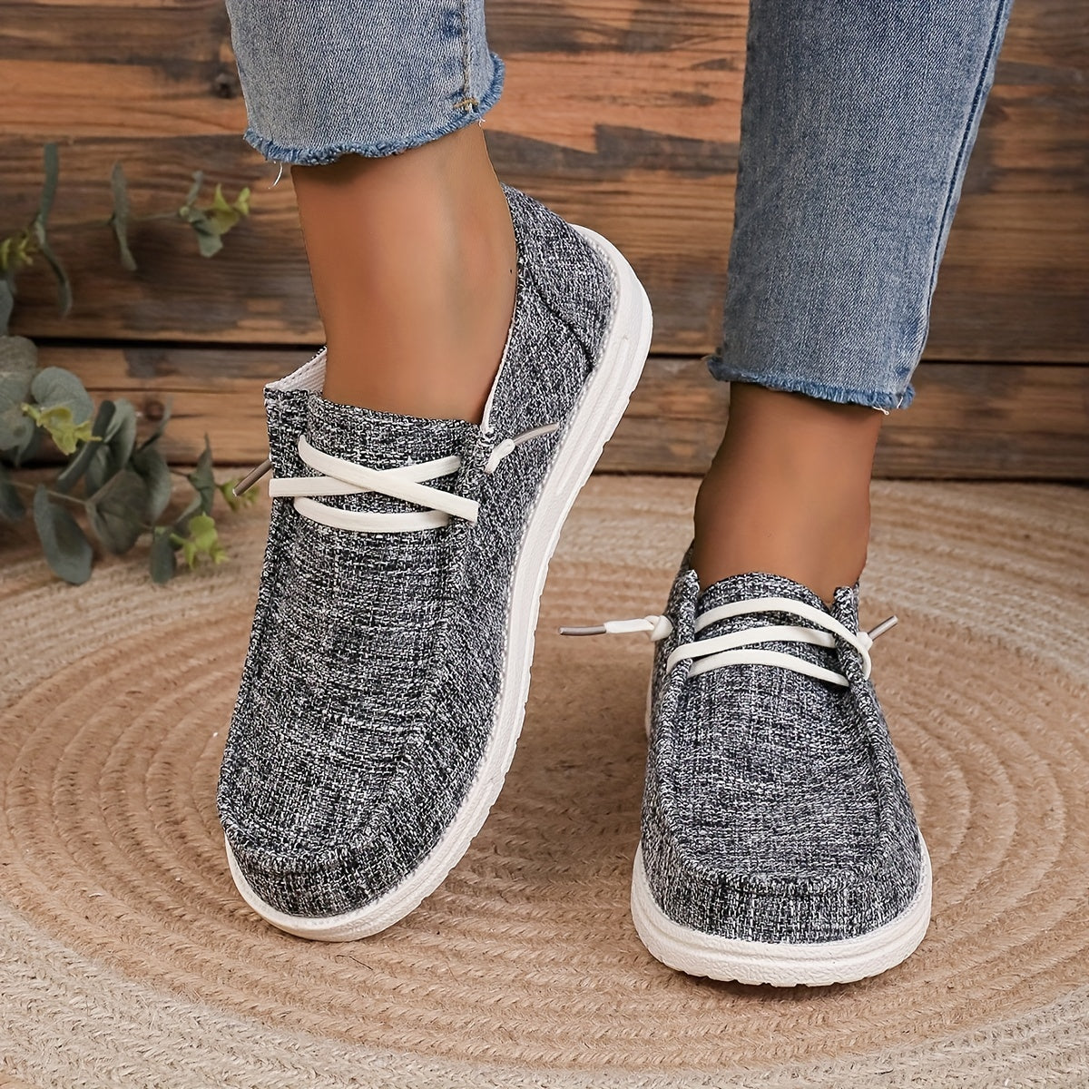 Women's Colorblock Flat Shoes Slip On Low Round Toe Non slip Comfy Shoes