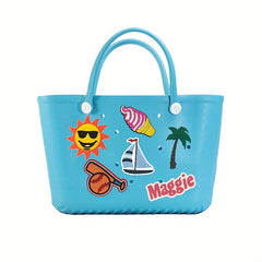 3 Pcs Cartoon Bag Decor Silicone Tote Beach Handbag Charms