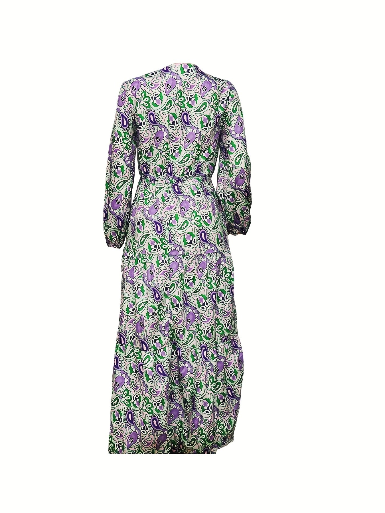 Paisley Print Maxi Smock Dress