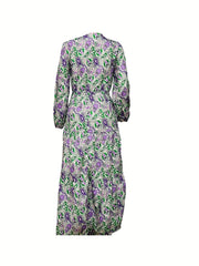Paisley Print Maxi Smock Dress