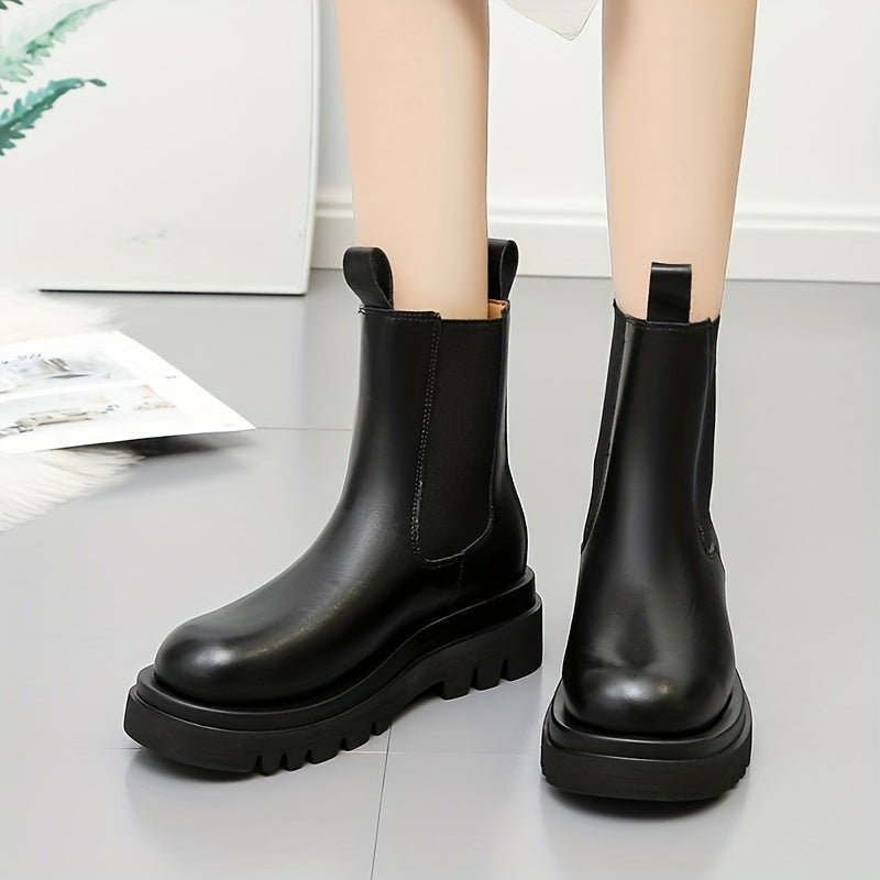 Women's Stretch Fabric Slip On Boots Non-Slip Stylish Side Boots