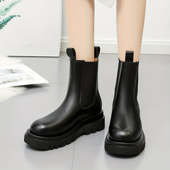 Women's Stretch Fabric Slip On Boots Non-Slip Stylish Side Boots