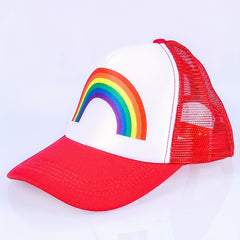 Rainbow Pride Mesh Trucker Hat LGBT Adjustable Baseball Cap
