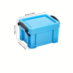 Set of 6 Mini Plastic Lock Boxes for Small Accessories