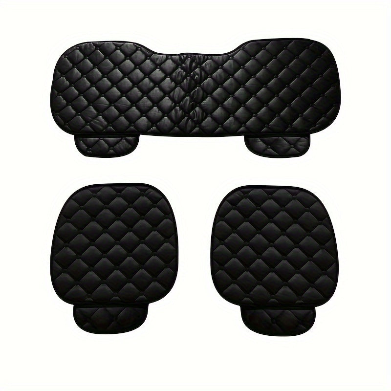 3pcs Car Seat Cushion Set Non-slip Winter Warm Seat Protector Universal