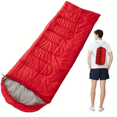 Envelope Camping Sleeping Bag With Hat Portable Thickened Warm Sleeping Bag