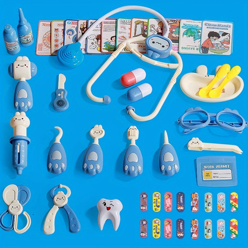 Kids Doctor Kit Pretend Game Toy Dentist Set with Stethoscope Nurse
