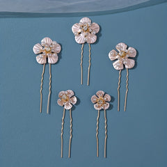 5pcs Crystal Rhinestone Bridal Hairpins U Shaped Wedding Hairpin