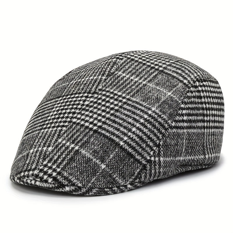 Retro Plaid Warm Cap for Men and Women