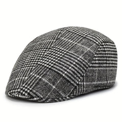 Retro Plaid Warm Cap for Men and Women