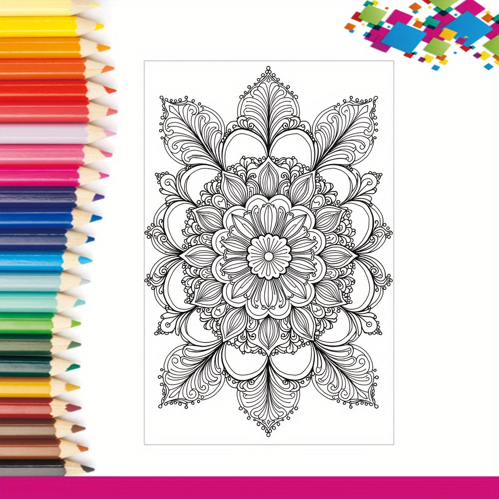 Fantasy Flower Coloring Book - Relaxation - Halloween Christmas