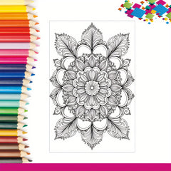 Fantasy Flower Coloring Book - Relaxation - Halloween Christmas