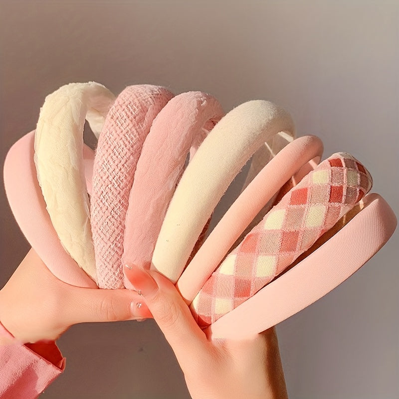 Sweet Wide Non-slip Hair Hoop for Girls - Face Washing Sports Yoga Headwear