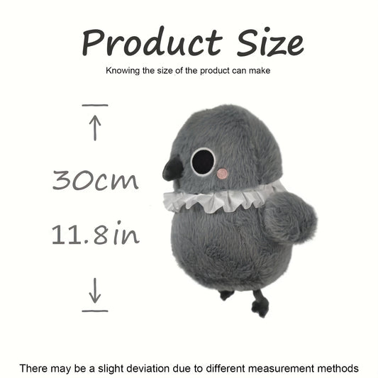 11" Angry Crow Plush Toy Soft Stuffed Animal Doll Halloween Gift
