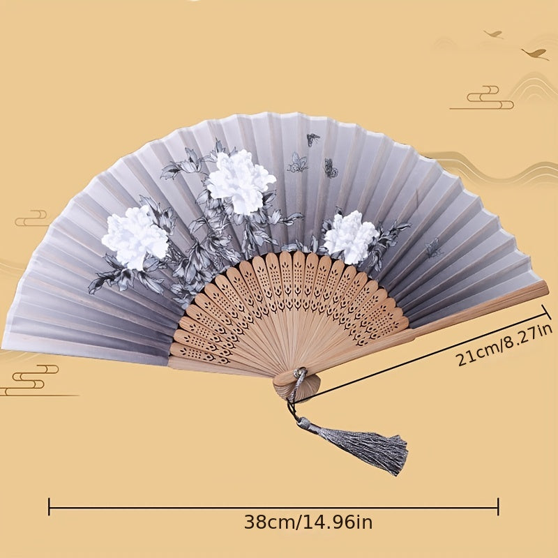 Vintage Flower Fan Summer Folding Fan