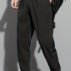 Men's Casual Solid Sports Pants with Zipper