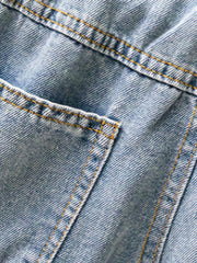 Boys Ripped Denim Jeans Cropped Pants with Pockets