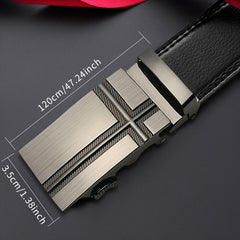 Men's PU Leather Auto Buckle Belt for Business