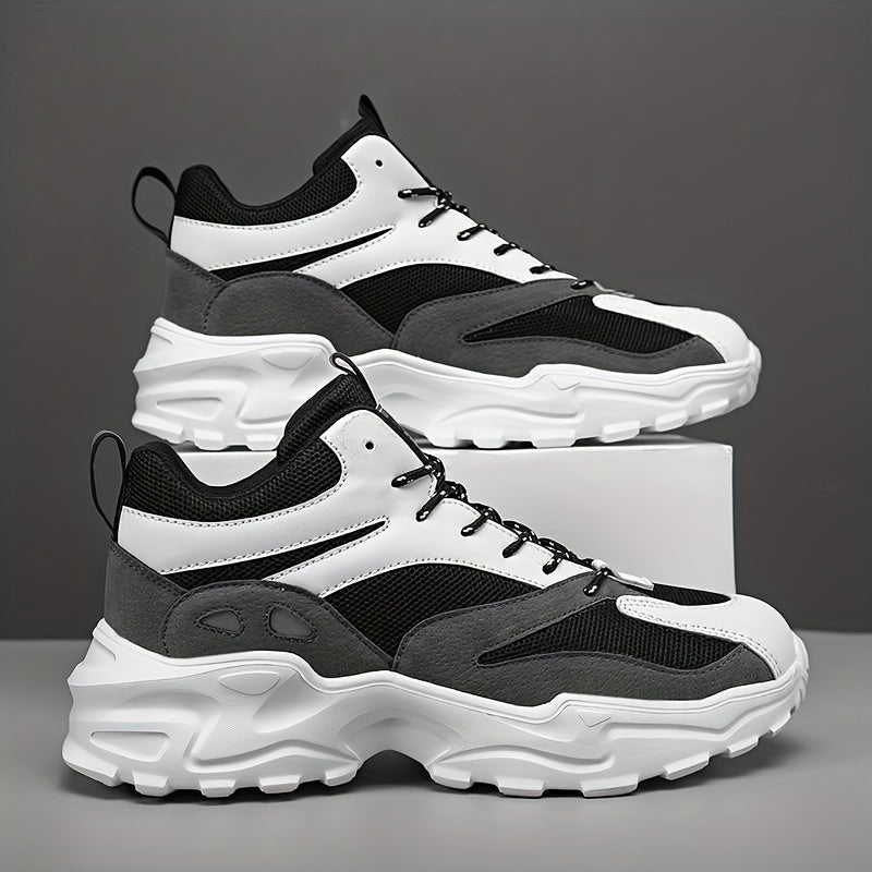 Men's Block Ankle Top Chunky Sneakers For Gym