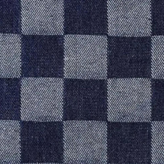 1yard Plaid Jacquard Washed Denim Fabric Checkerboard Coat DIY