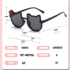 Girls Cat Bow Sunglasses UV Protection Sunshade Glasses