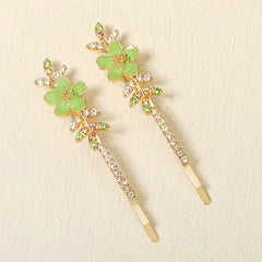 Rhinestone Flower Bobby Pin Head Jewelry Hair Accessories Small Gift