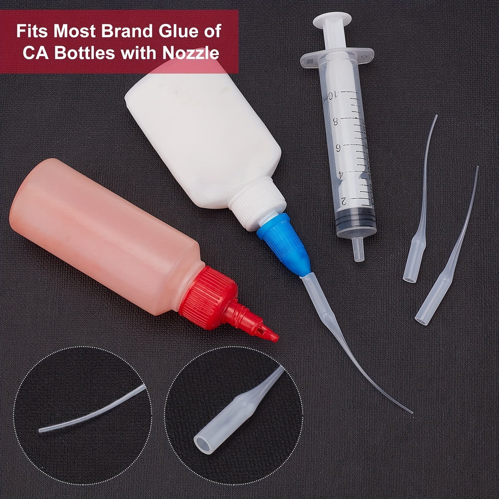 100pcs Glue Tips Precision Applicator for Crafts Hobby Projects