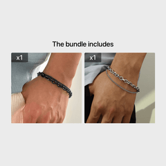 Men's Hip Hop Double Layer Chain Bracelet