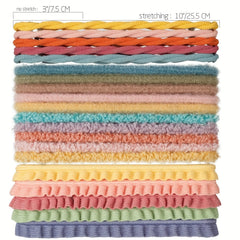 40pcs Sweet Hair Tie Braided Hair Ring Ruffles Hair Ring Soft Bracelet