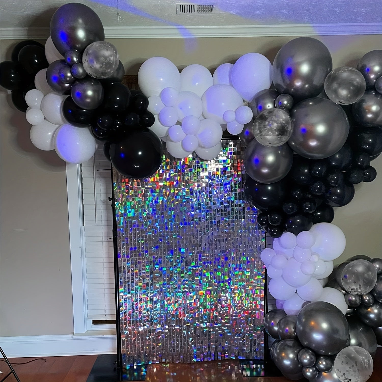 Silver Balloon Garland Kit 187pcs for Wedding Birthday Halloween Party Decor