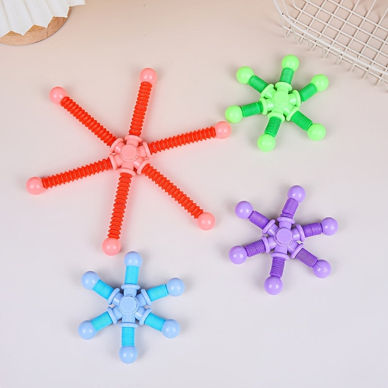 Cheng Rong Colorful Telescopic Gyroscope Toy Spider Deformation Spider