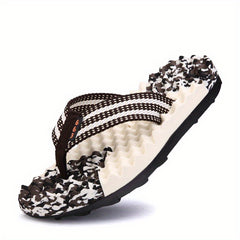 Men's Camo Massage Flip Flops Non Slip Thong Sandals