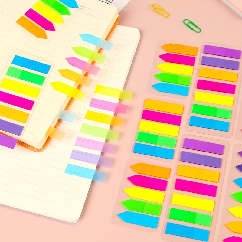 Transparent Sticky Notes Fluorescent Bar Index Stickers