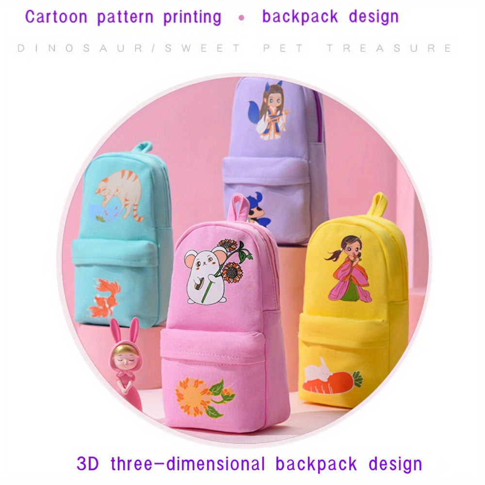 Girl Heart Canvas Pencil Case Large Capacity Cartoon Anime Opening Season Gift