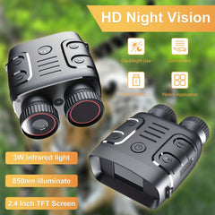 1080P Waterproof Binoculars With Infrared Low Light Night Vision 5X