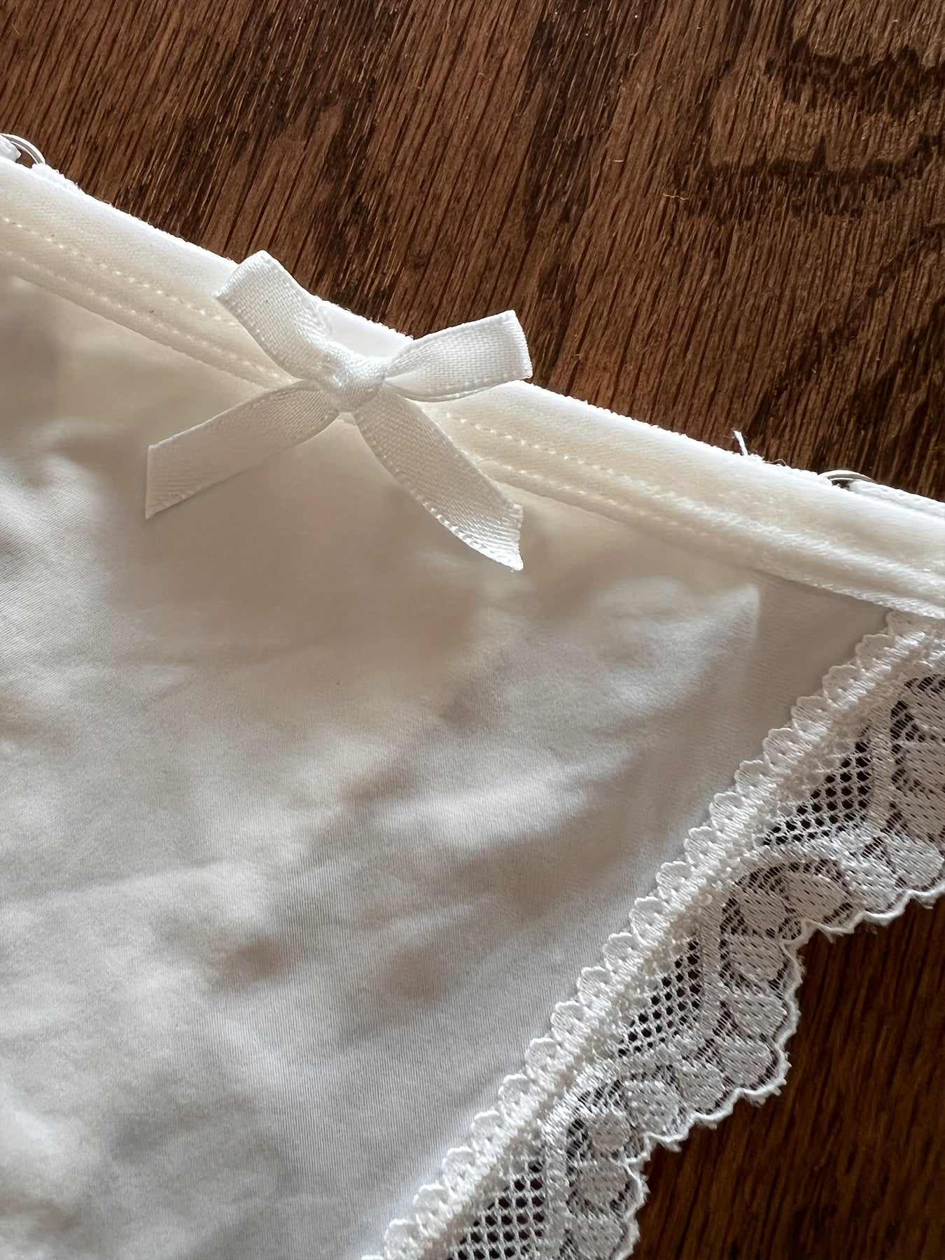 Lace Trim Thongs with Ring Links Sexy Intimate Panties