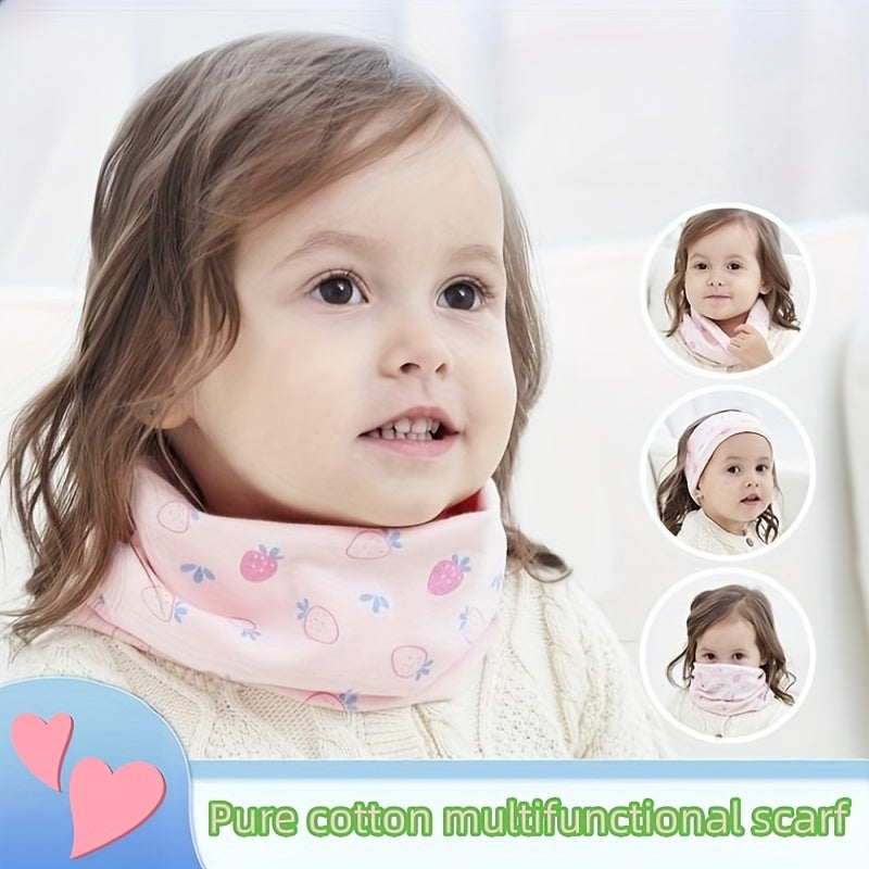 2pcs Kids Cartoon Cotton Scarf Winter Warm Windproof