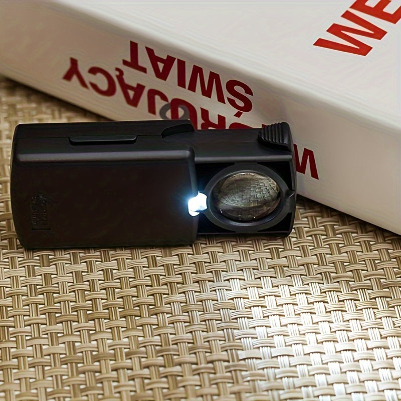 Lighted 30X 21mm Eye Magnifier Loupe With LED Light