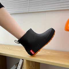 Women's Waterproof Non-slip Rain Boots Comfortable Solid Water Boots
