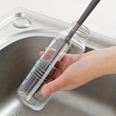 Long Handle Silicone Milk Bottle & Glass Cup Cleaner Brush