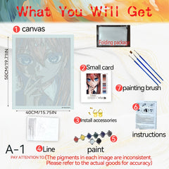 DIY Digital Painting Kit Inspirational Girl Gesture Don't Worry You're Awesome