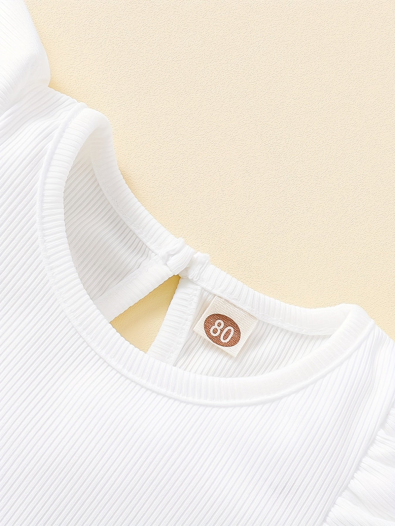 2 Baby Girl's Flutter Sleeve Tops Summer T shirts
